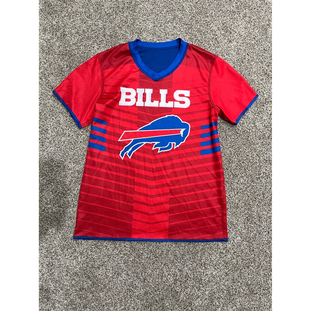 NFL Flag Football Buffalo Bills Reversible Jersey Blue Red Mens Medium M Logo - Picture 3 of 6